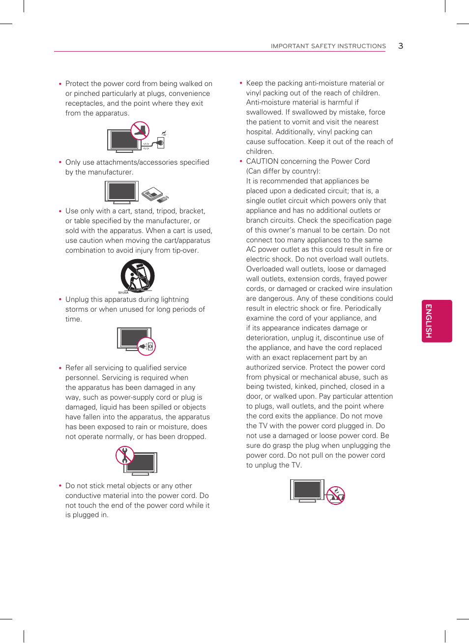 English | LG 22LT560C User Manual | Page 3 / 36