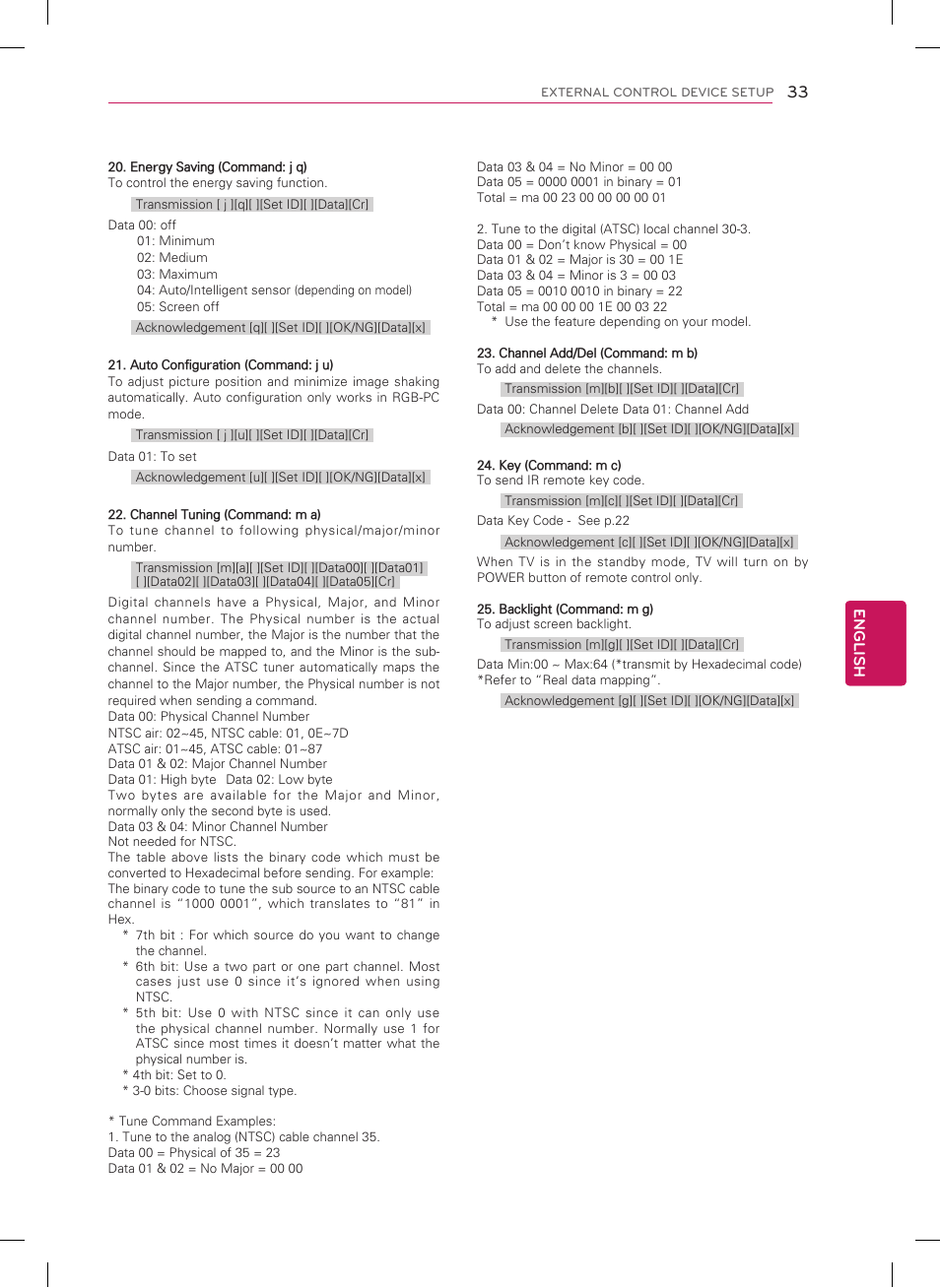LG 22LT560C User Manual | Page 33 / 36