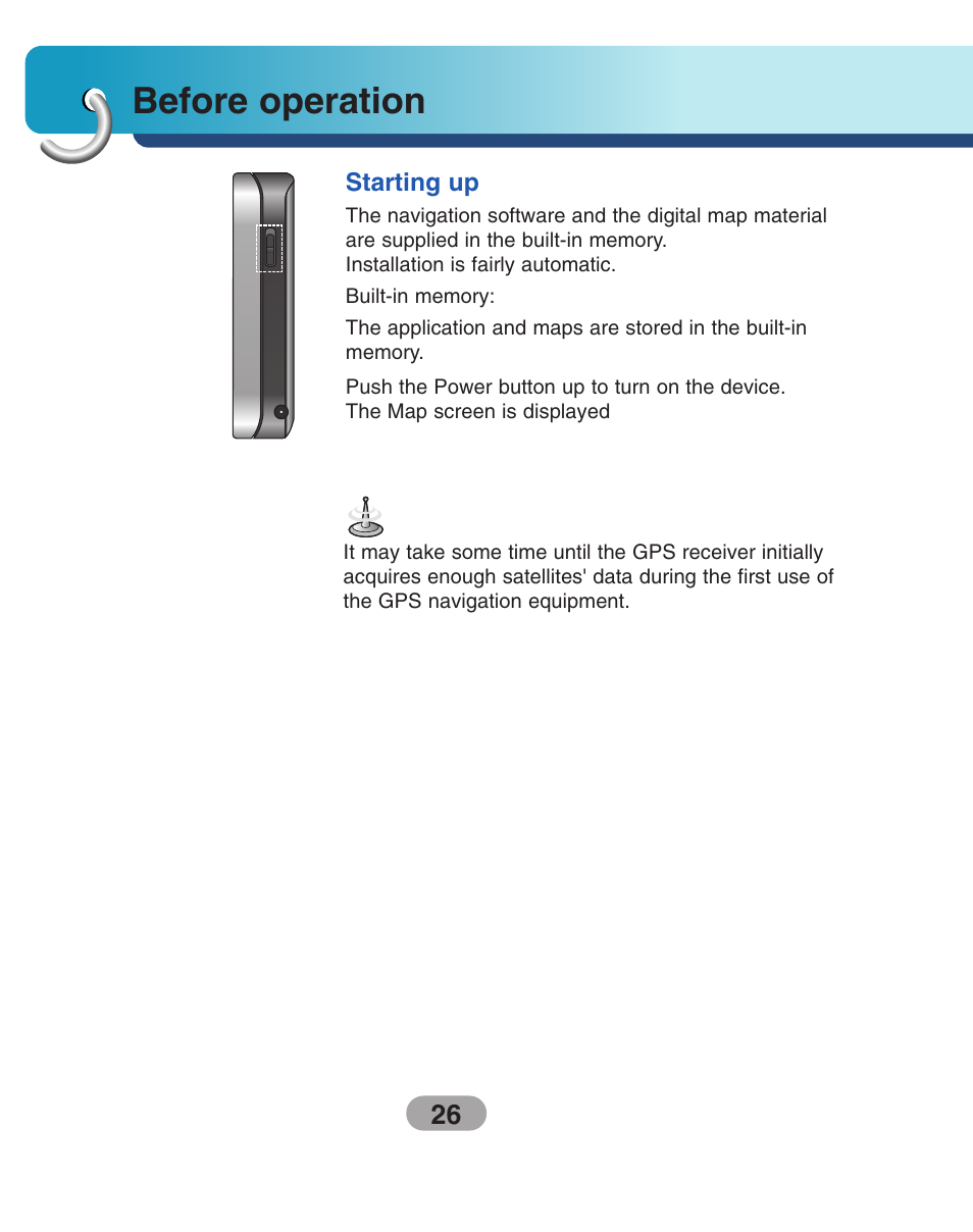 Before operation, Starting up | LG LN735 Series User Manual | Page 26 / 76