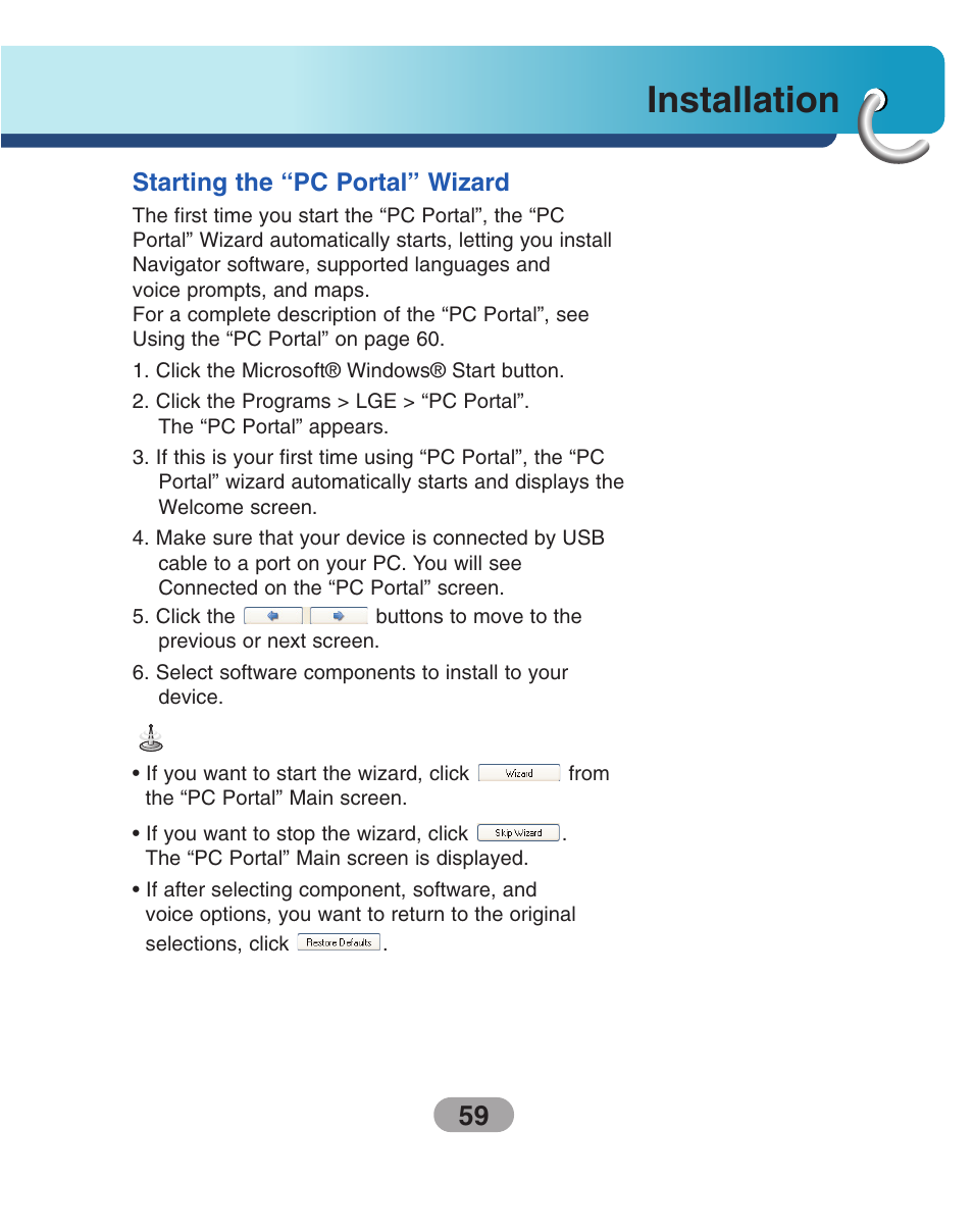 Installation | LG LN735 Series User Manual | Page 59 / 76