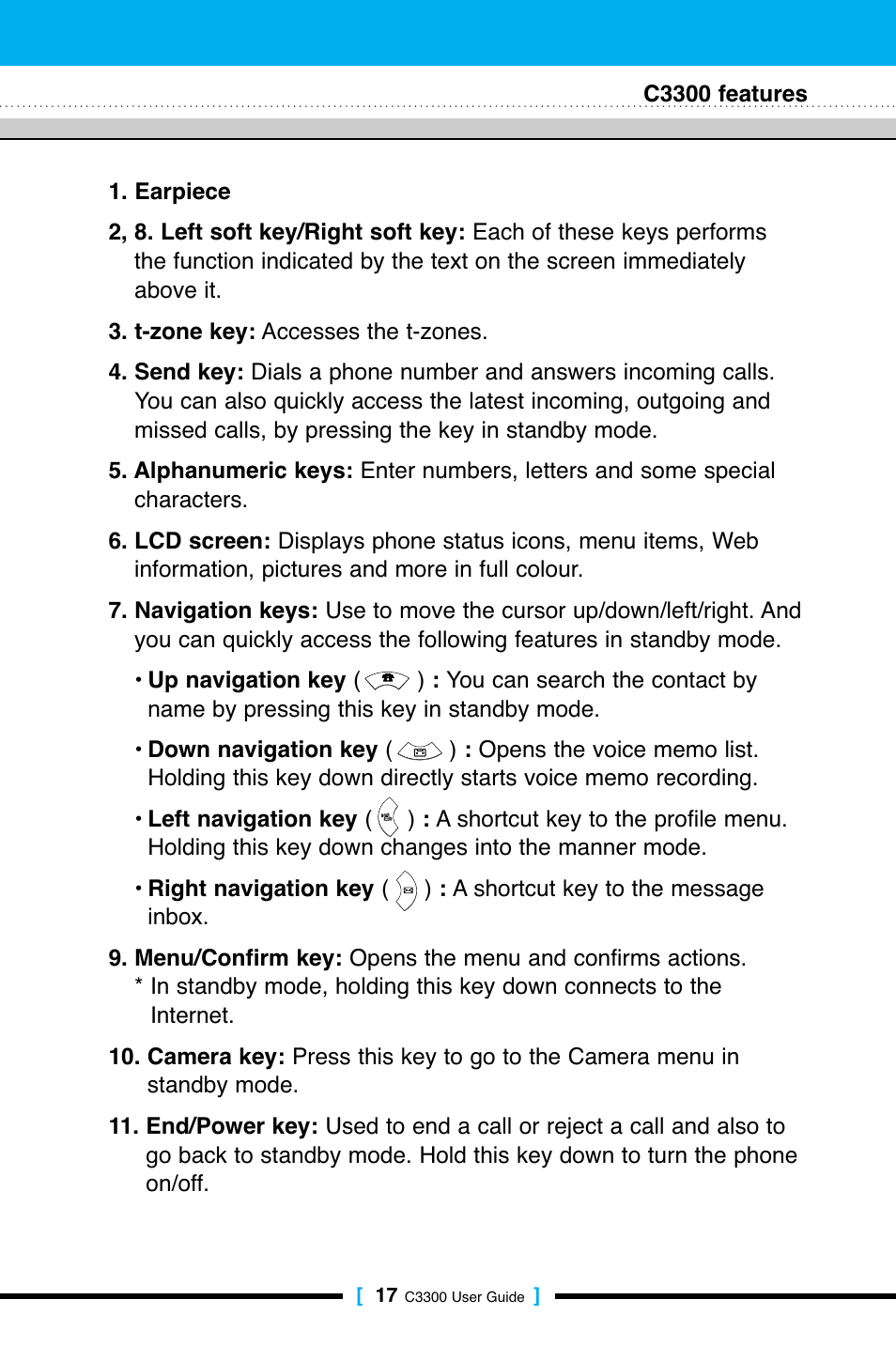 LG C3300 User Manual | Page 16 / 99
