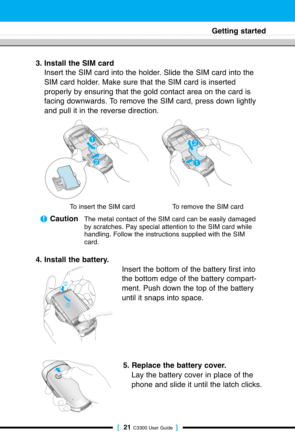 LG C3300 User Manual | Page 20 / 99