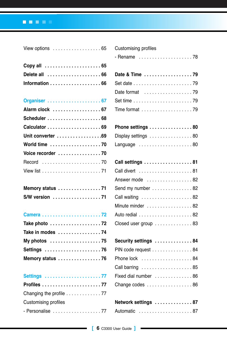 LG C3300 User Manual | Page 5 / 99