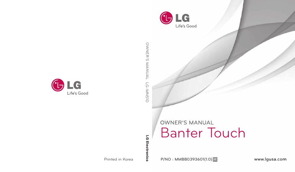 LG Banter Touch MMBB0393601 User Manual | 145 pages