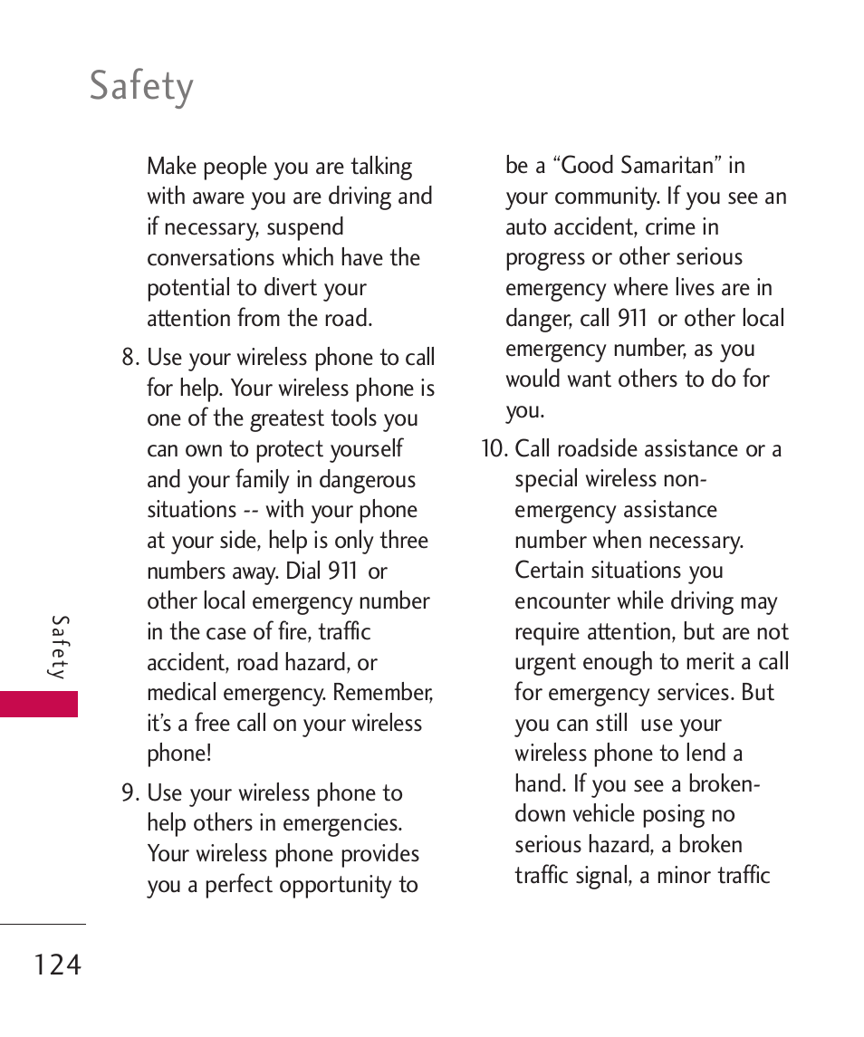 Safety | LG Banter Touch MMBB0393601 User Manual | Page 126 / 145