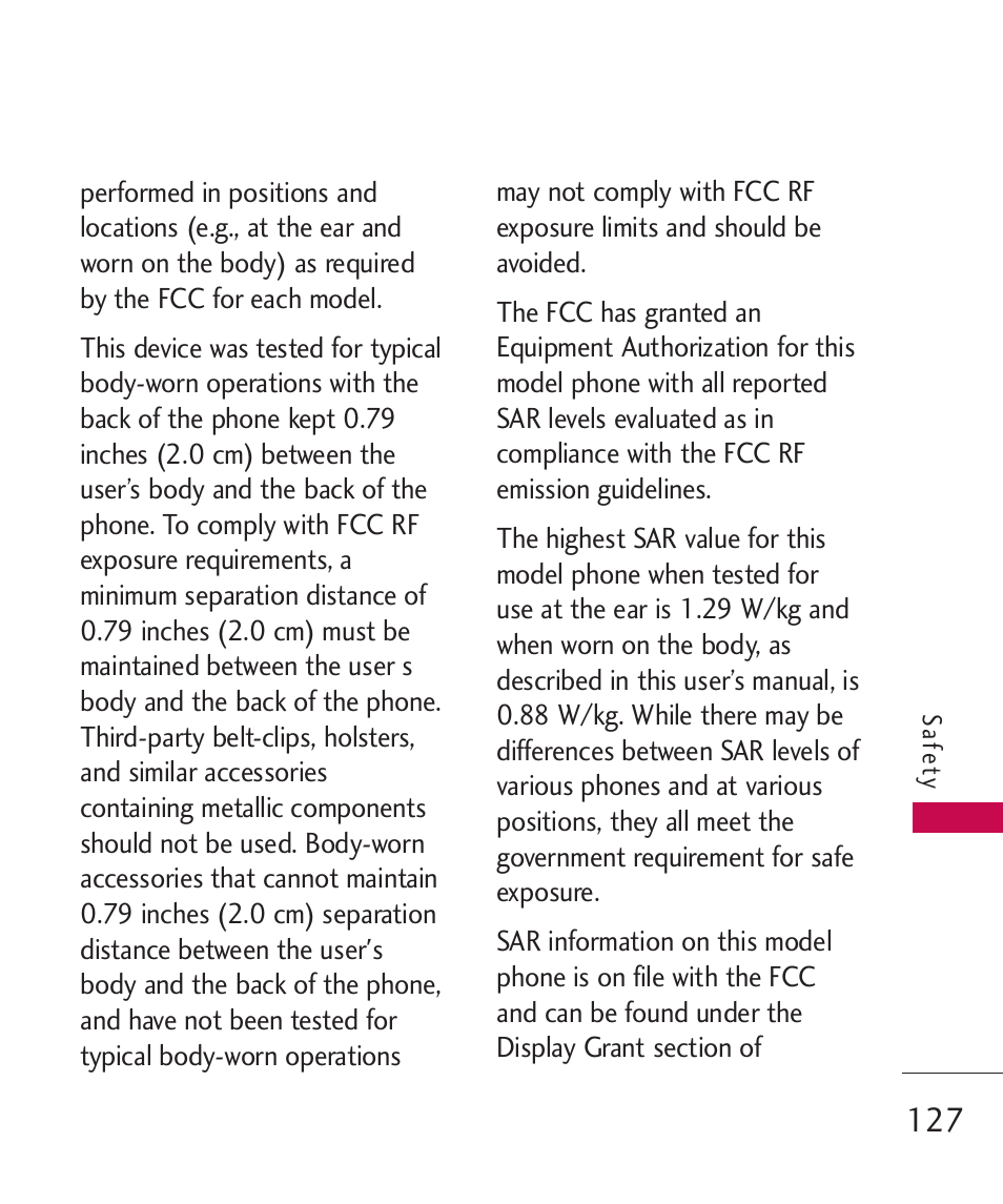 LG Banter Touch MMBB0393601 User Manual | Page 129 / 145