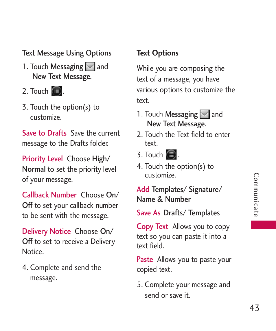 LG Banter Touch MMBB0393601 User Manual | Page 45 / 145