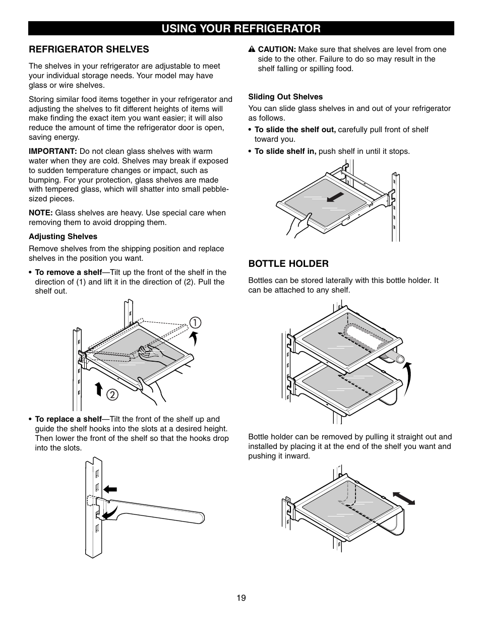 Using your refrigerator | LG LFC21760 User Manual | Page 19 / 36