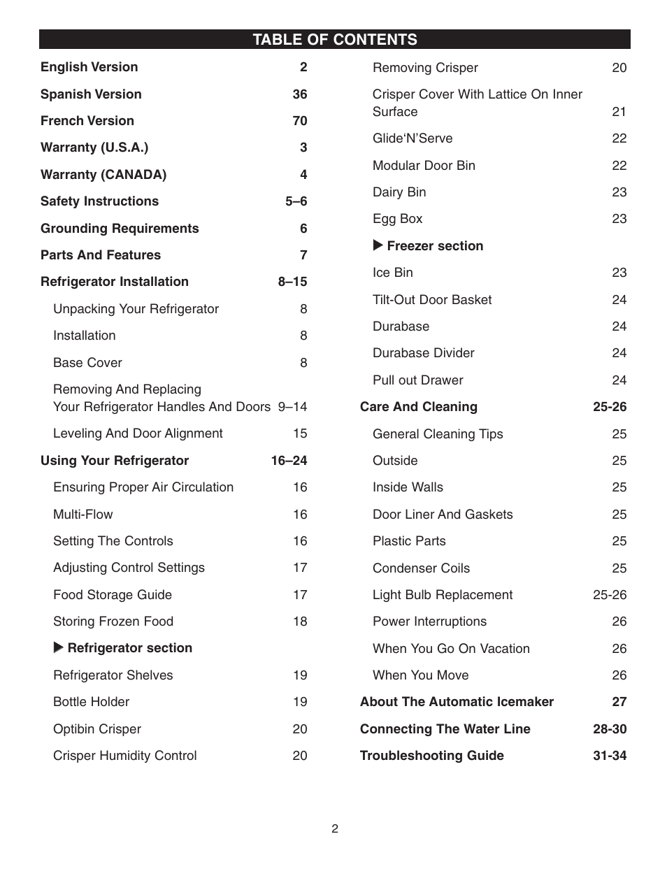 LG LFC21760 User Manual | Page 2 / 36