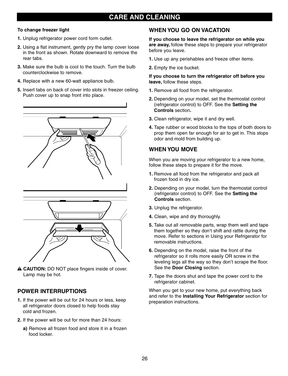 Care and cleaning | LG LFC21760 User Manual | Page 26 / 36