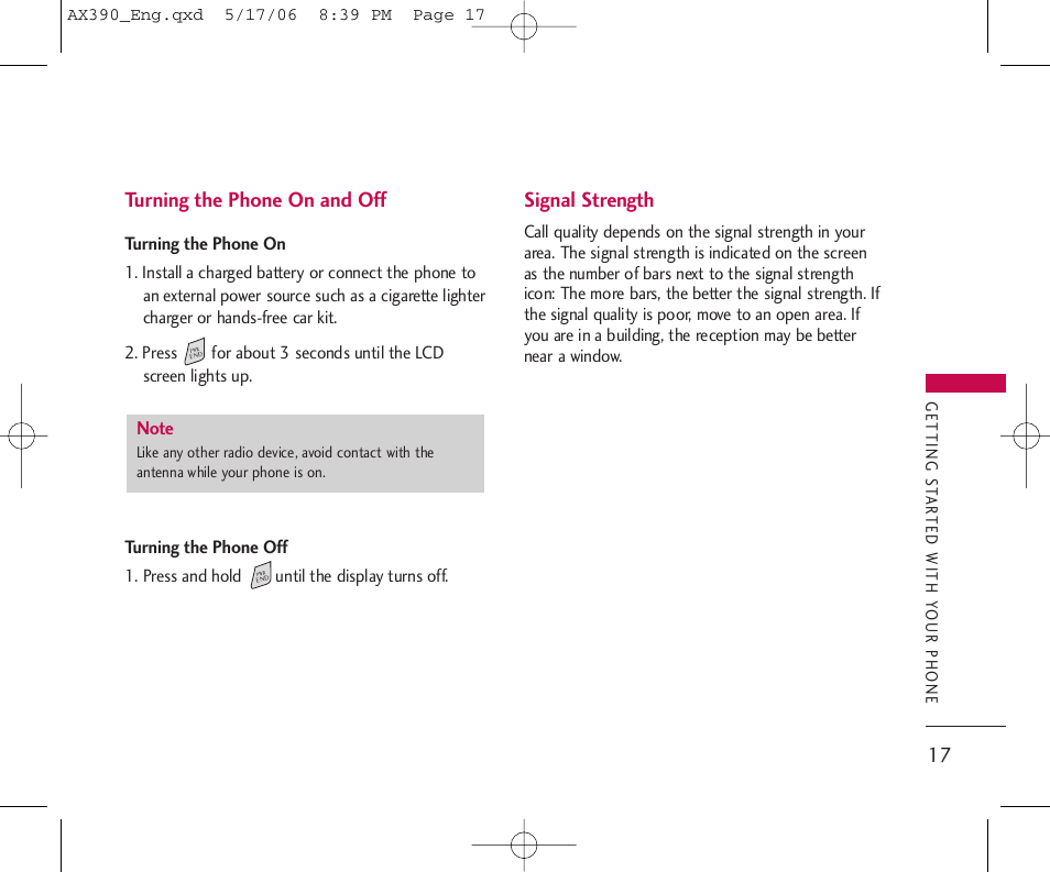 LG AX390 User Manual | Page 19 / 114