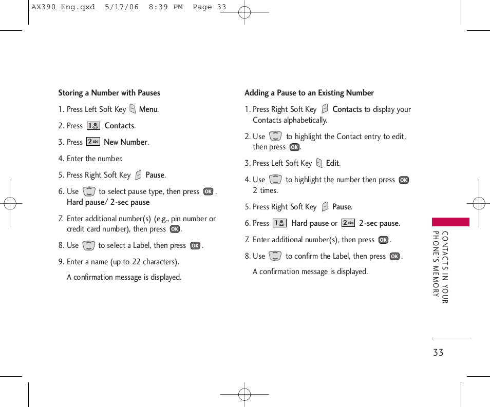 LG AX390 User Manual | Page 35 / 114