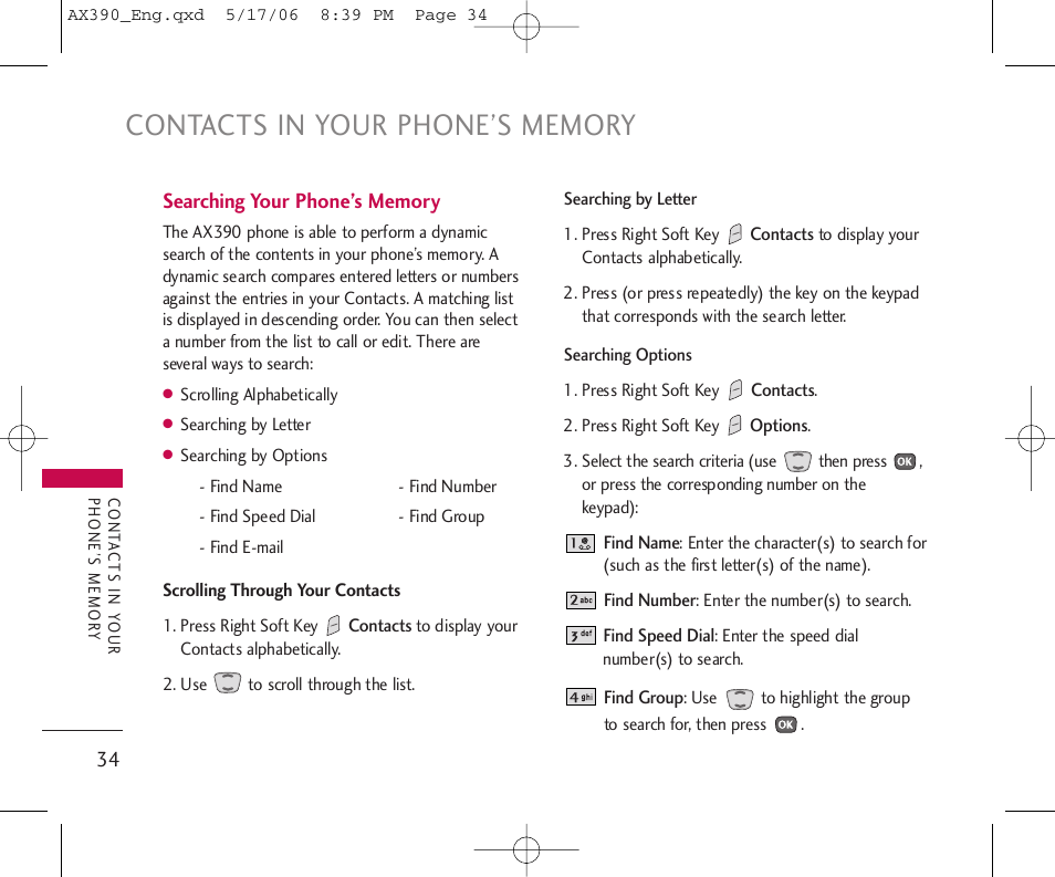 LG AX390 User Manual | Page 36 / 114