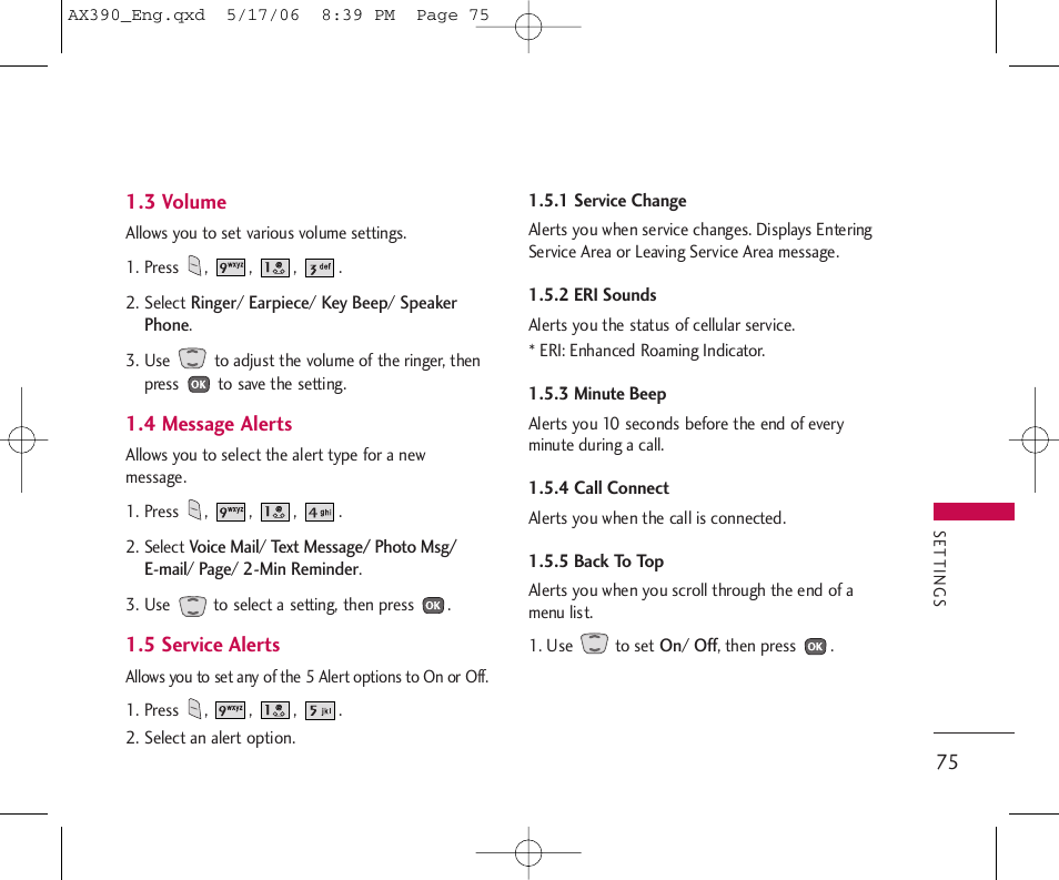 LG AX390 User Manual | Page 77 / 114