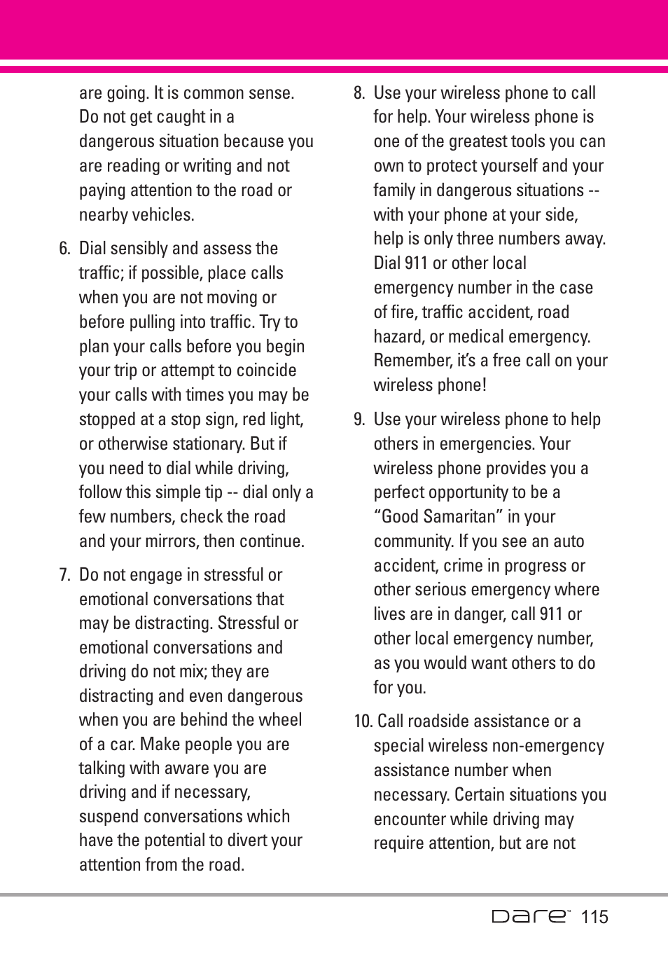 LG Dare User Manual | Page 117 / 273