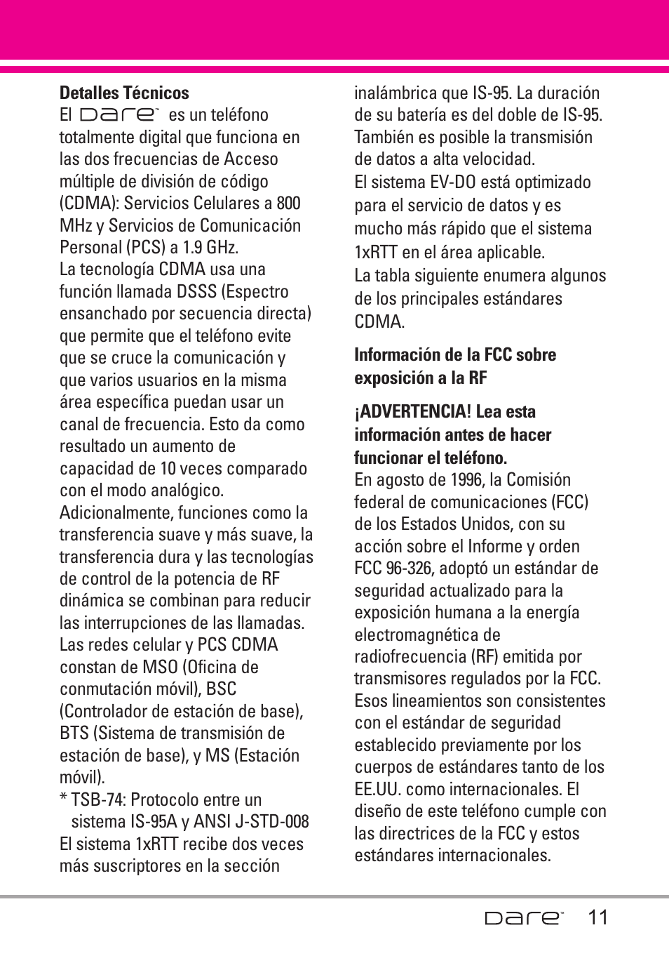 LG Dare User Manual | Page 142 / 273