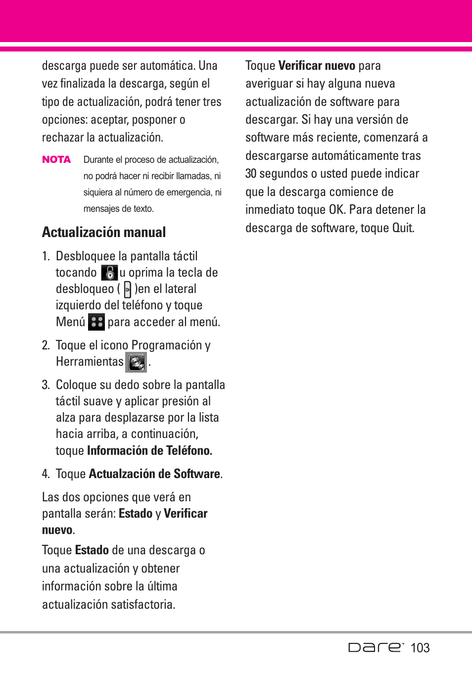 LG Dare User Manual | Page 234 / 273