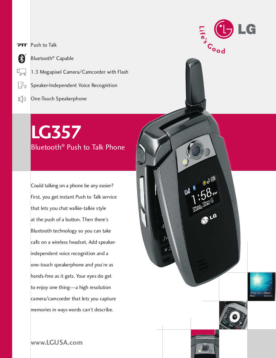 LG 357 User Manual | 2 pages