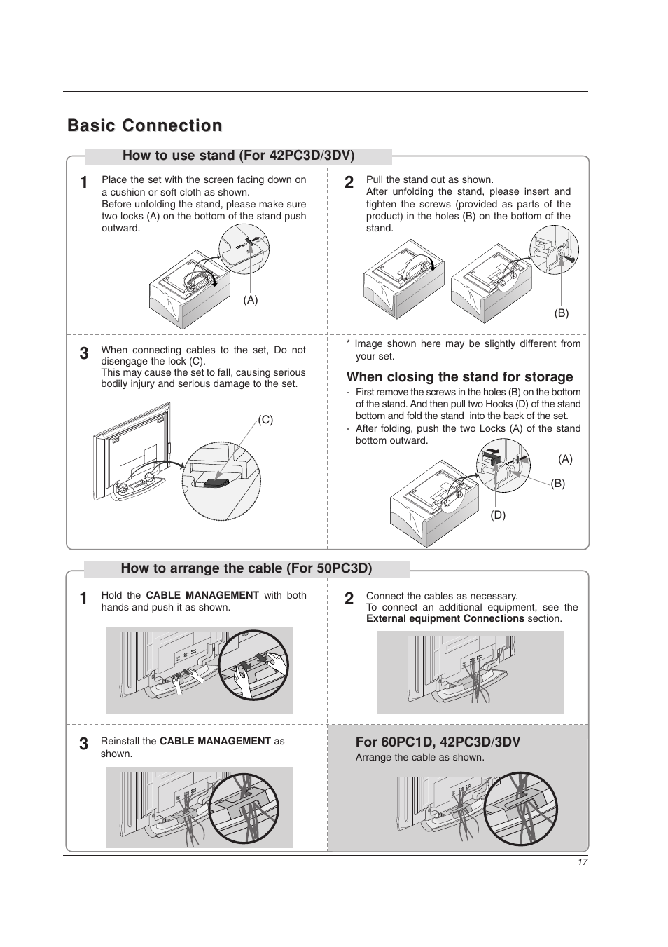 3basic connection basic connection | LG 32LC2DU User Manual | Page 17 / 68