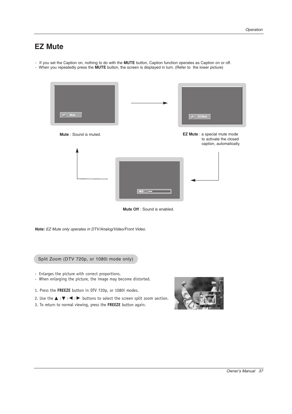 Ez mute | LG Z44SZ80 User Manual | Page 37 / 48