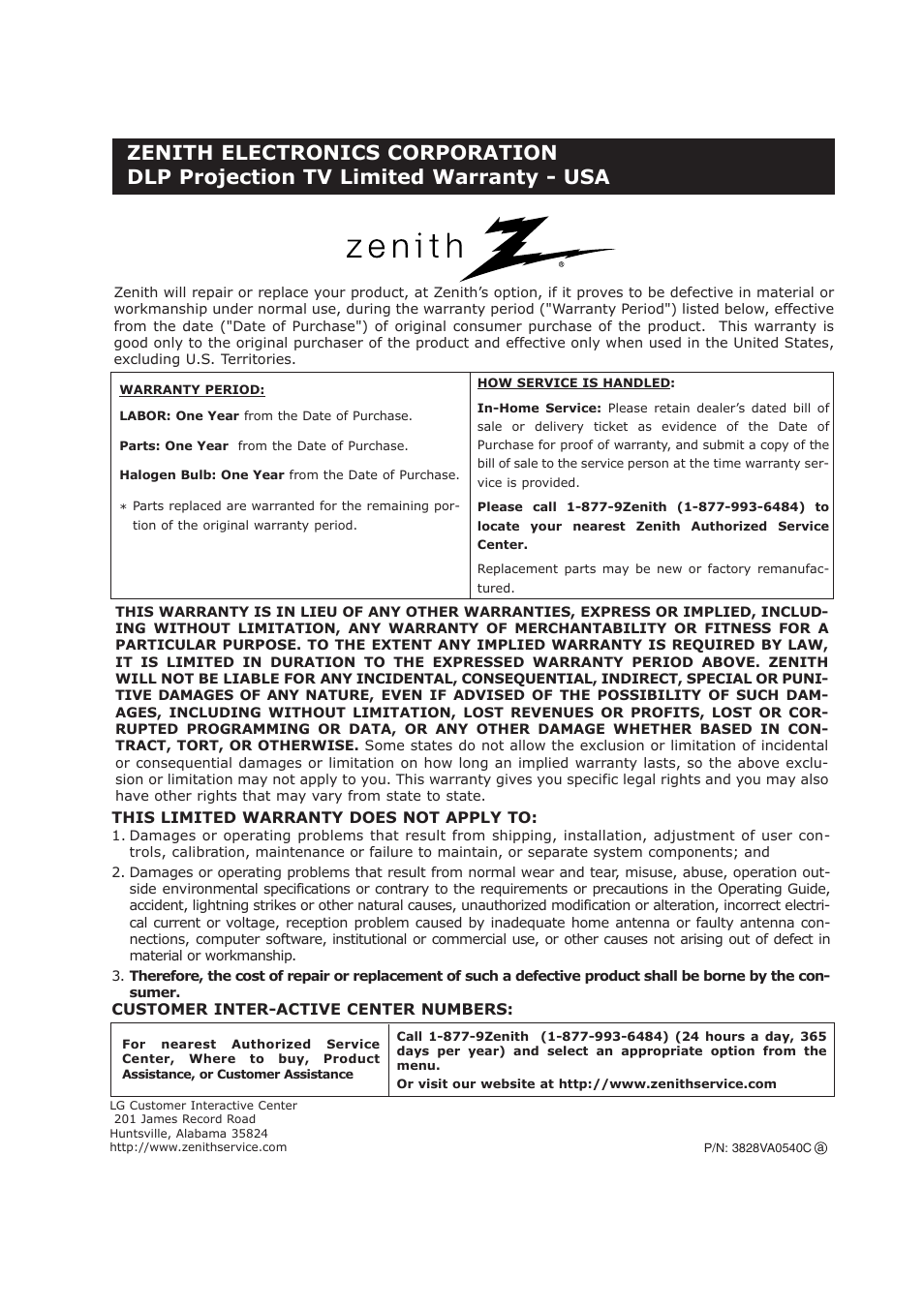 LG Z44SZ80 User Manual | Page 48 / 48