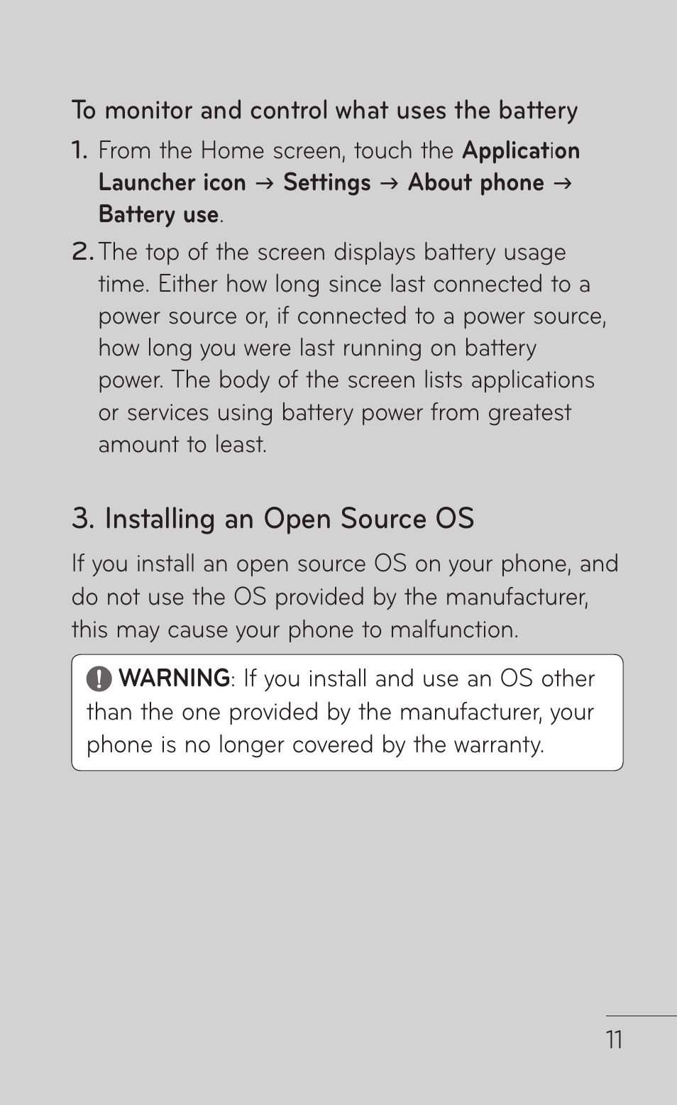 Installing an open source os | LG -P509 User Manual | Page 11 / 192