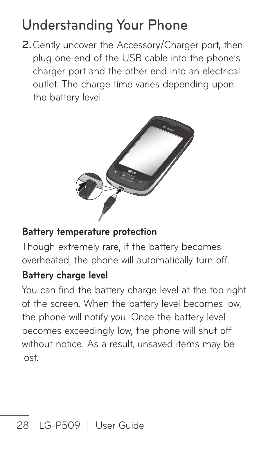 Understanding your phone | LG -P509 User Manual | Page 28 / 192