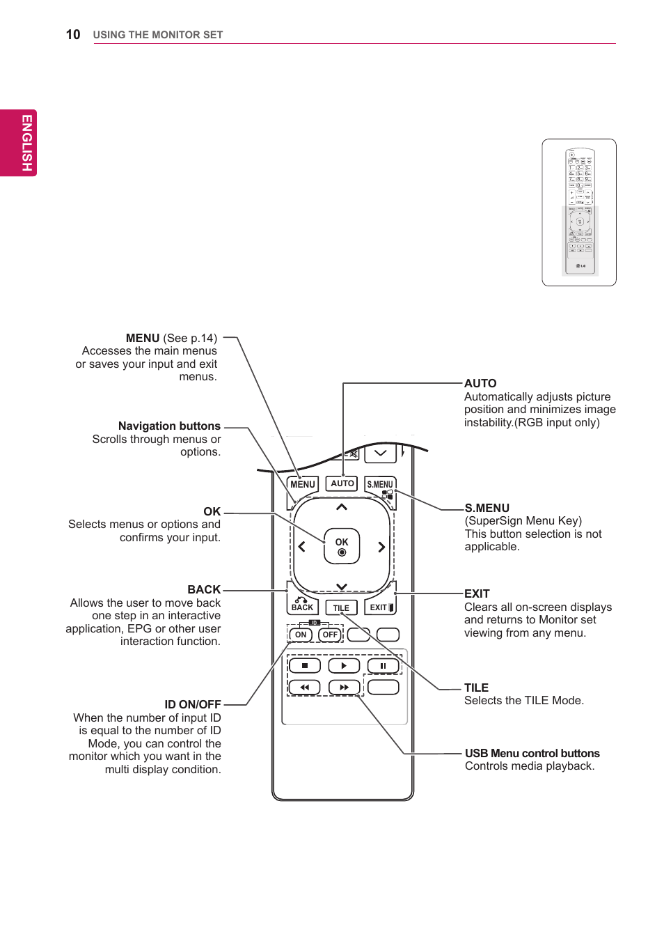 English, 1/a/a, Clear | LG 65VS10 User Manual | Page 10 / 61