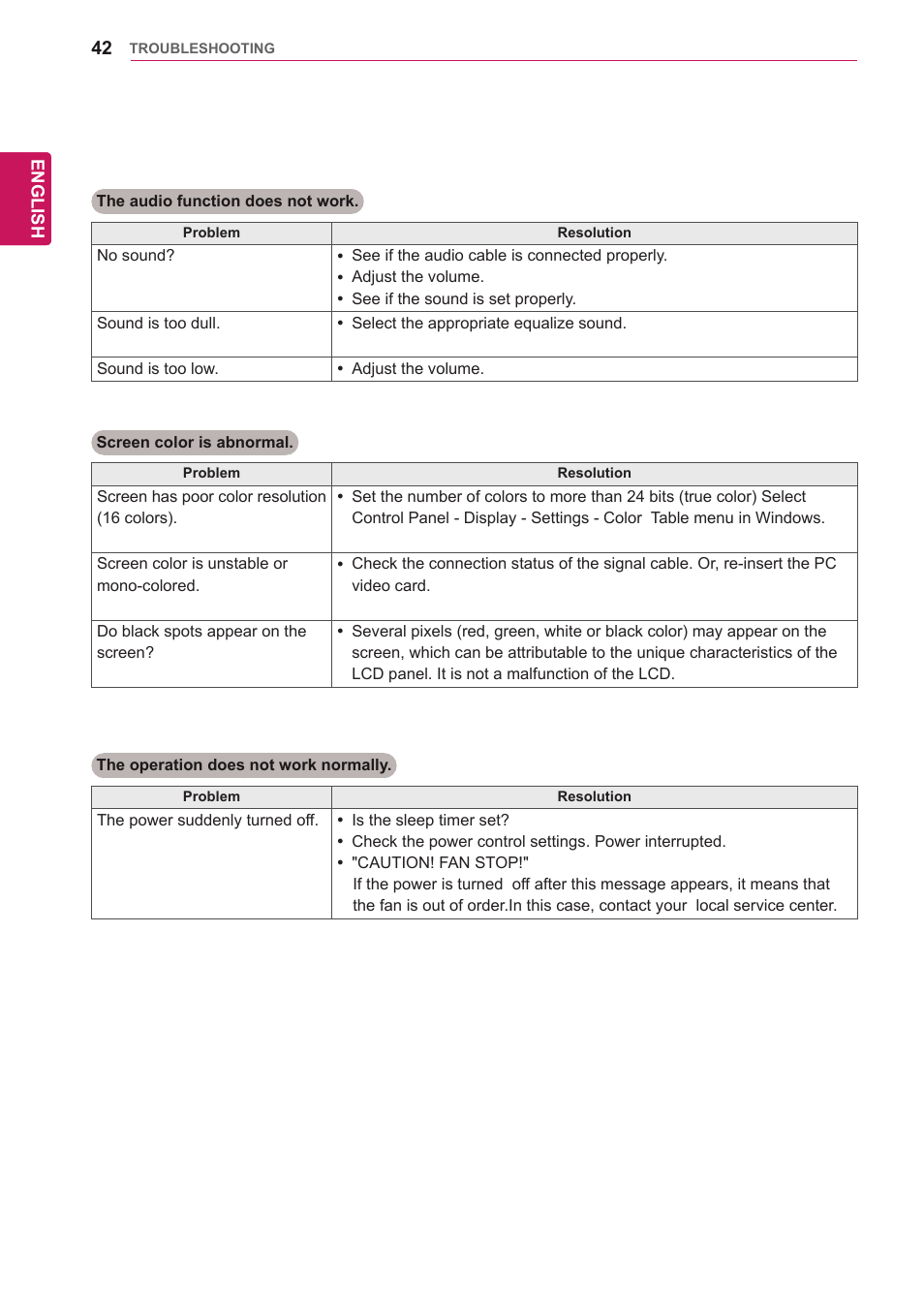 LG 65VS10 User Manual | Page 42 / 61