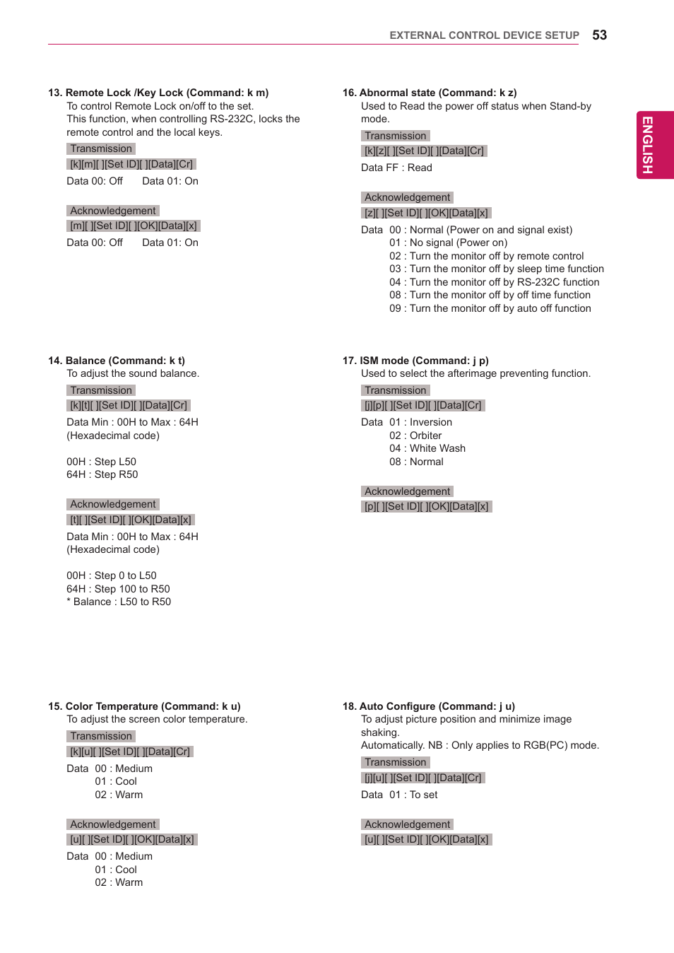 English | LG 65VS10 User Manual | Page 53 / 61