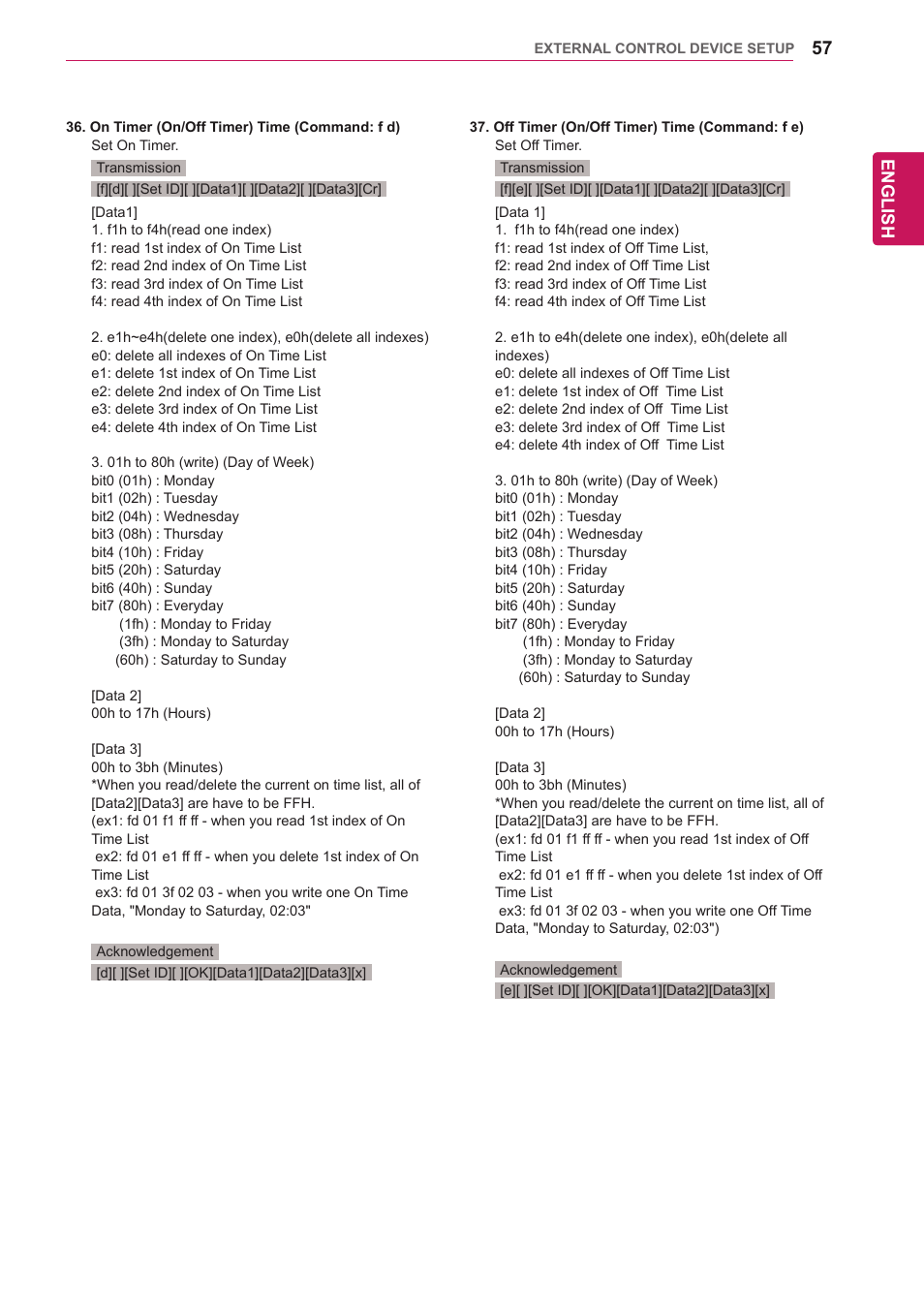English | LG 65VS10 User Manual | Page 57 / 61