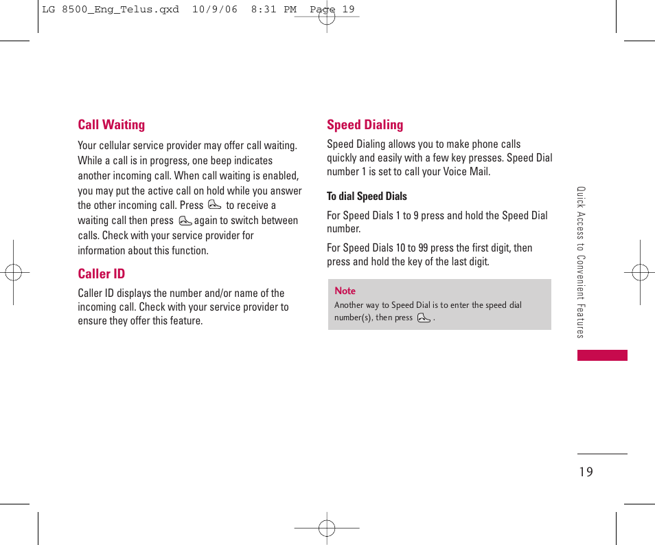 LG 8500 User Manual | Page 20 / 81