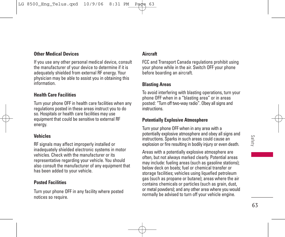 LG 8500 User Manual | Page 64 / 81