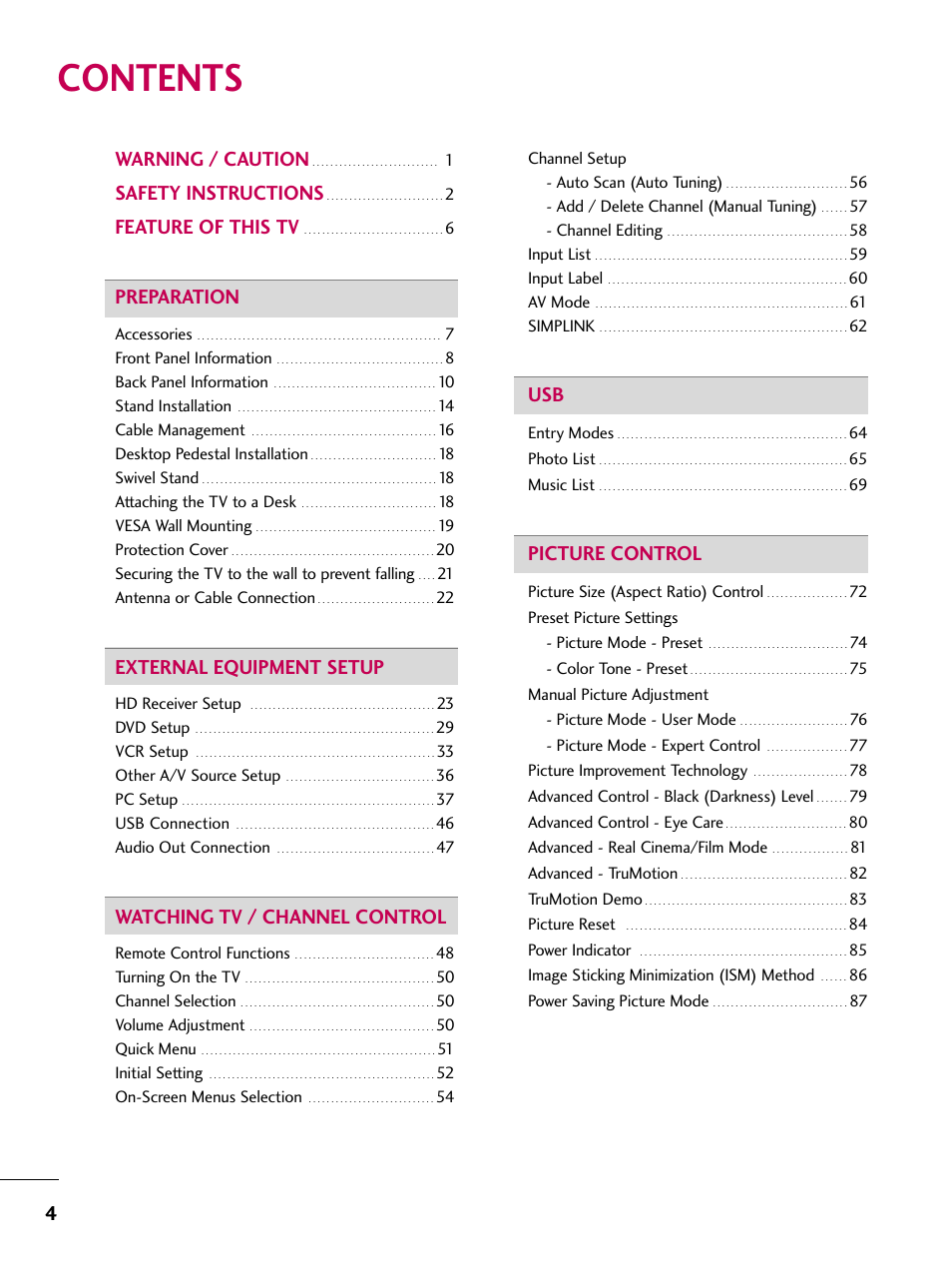 LG 3230 User Manual | Page 6 / 152