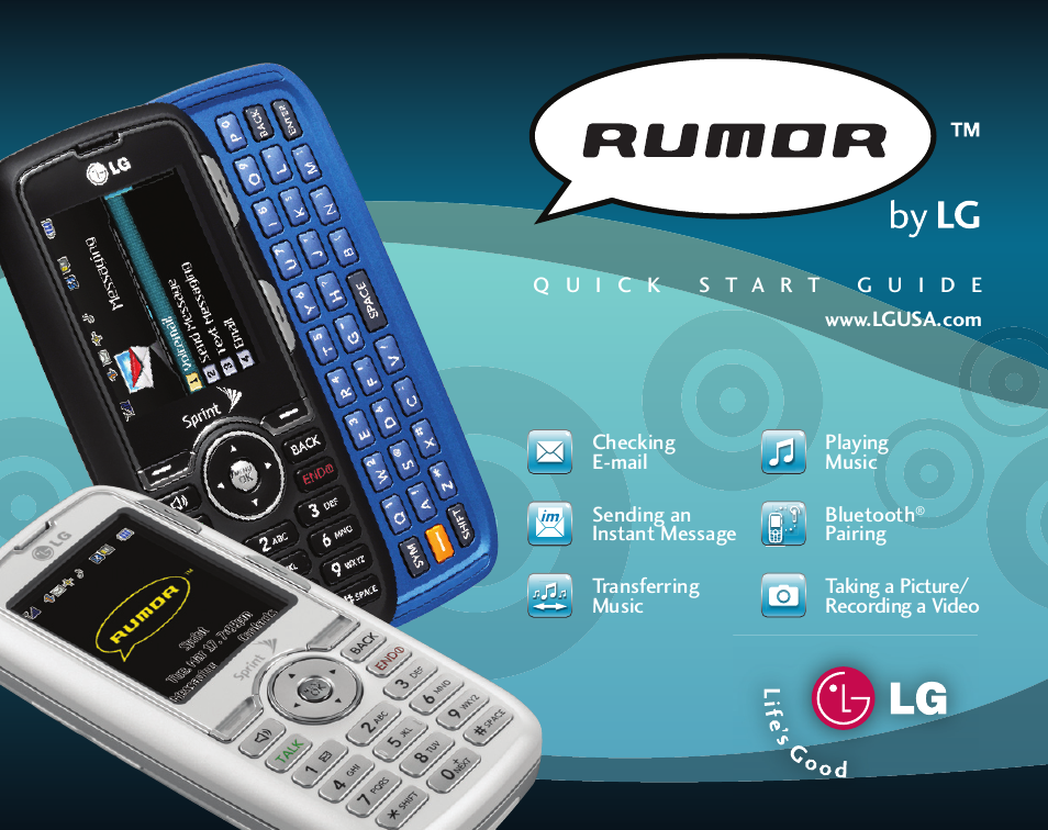 LG Rumor touch User Manual | 10 pages