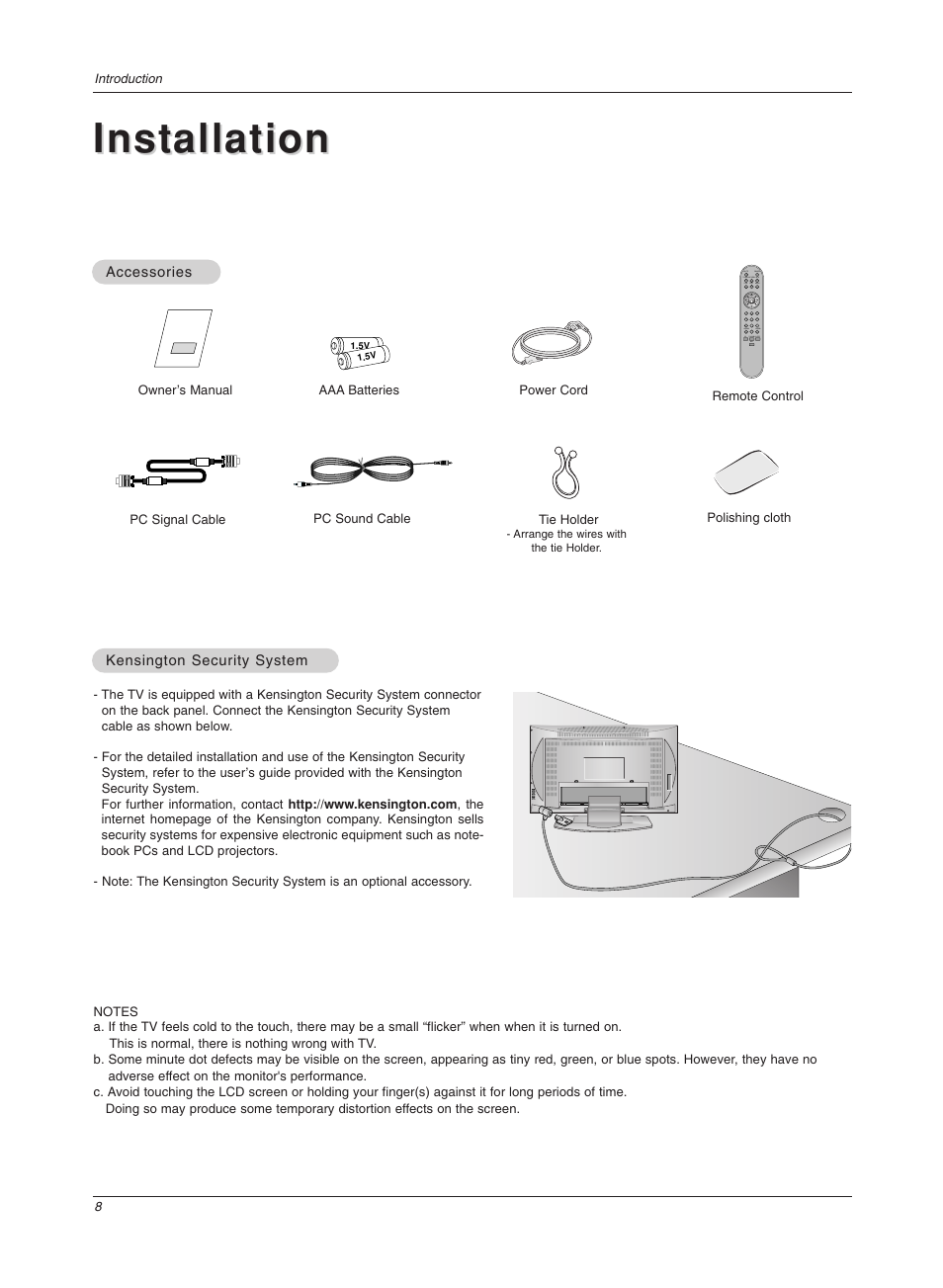 Installation | LG 17LX1R User Manual | Page 8 / 28