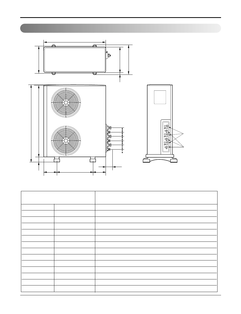 Outdoor unit | LG A3UH363FA0 User Manual | Page 12 / 86
