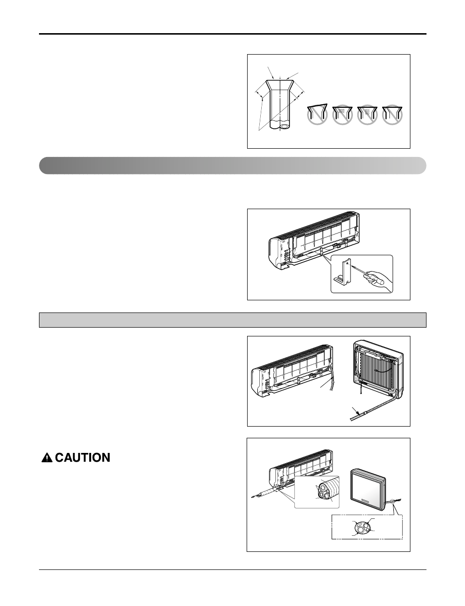 Connecting the piping, Indoor, For right rear piping | LG A3UH363FA0 User Manual | Page 22 / 86