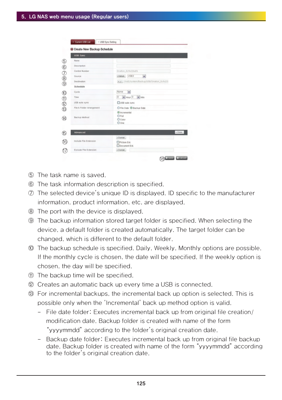 LG Network Attached Storage with built-in Blu-ray Rewriter N4B1 User Manual | Page 125 / 157