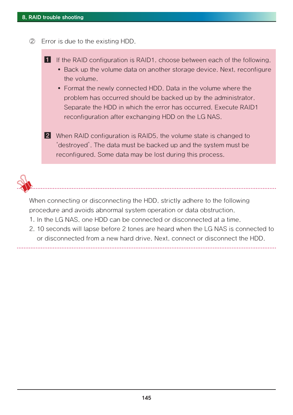 LG Network Attached Storage with built-in Blu-ray Rewriter N4B1 User Manual | Page 145 / 157