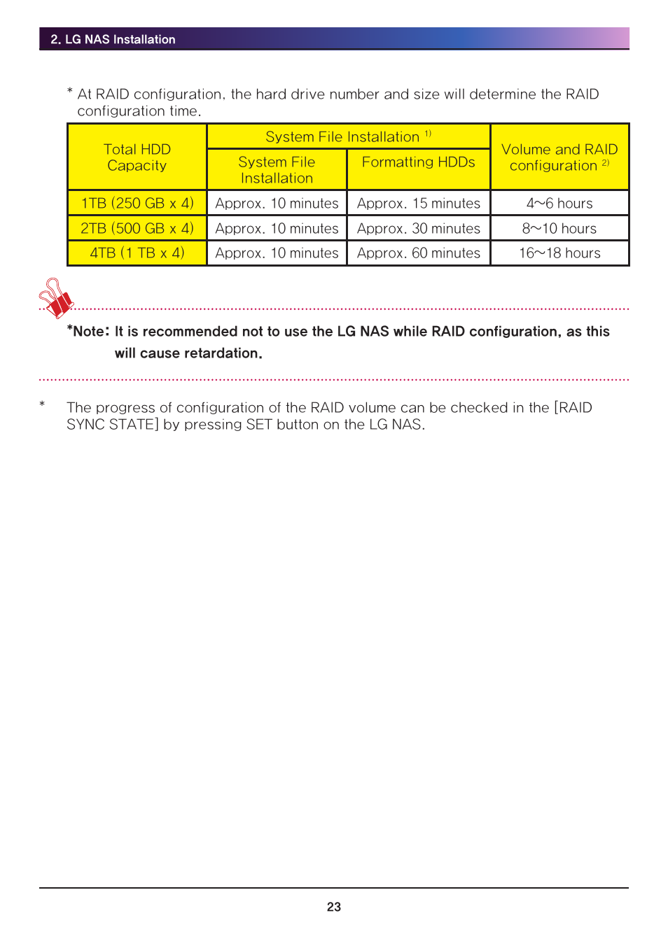 LG Network Attached Storage with built-in Blu-ray Rewriter N4B1 User Manual | Page 23 / 157