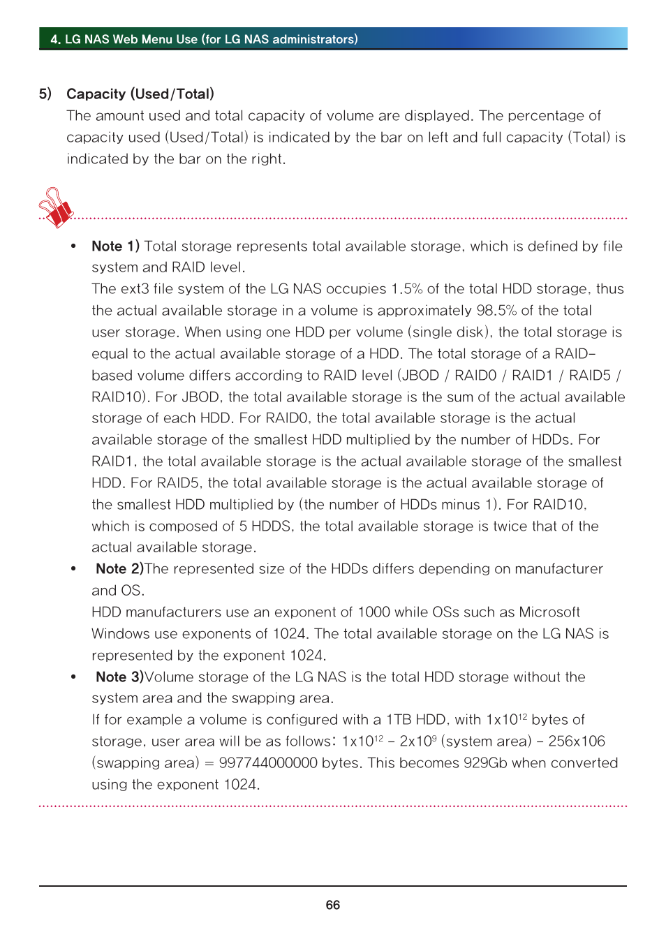 LG Network Attached Storage with built-in Blu-ray Rewriter N4B1 User Manual | Page 66 / 157