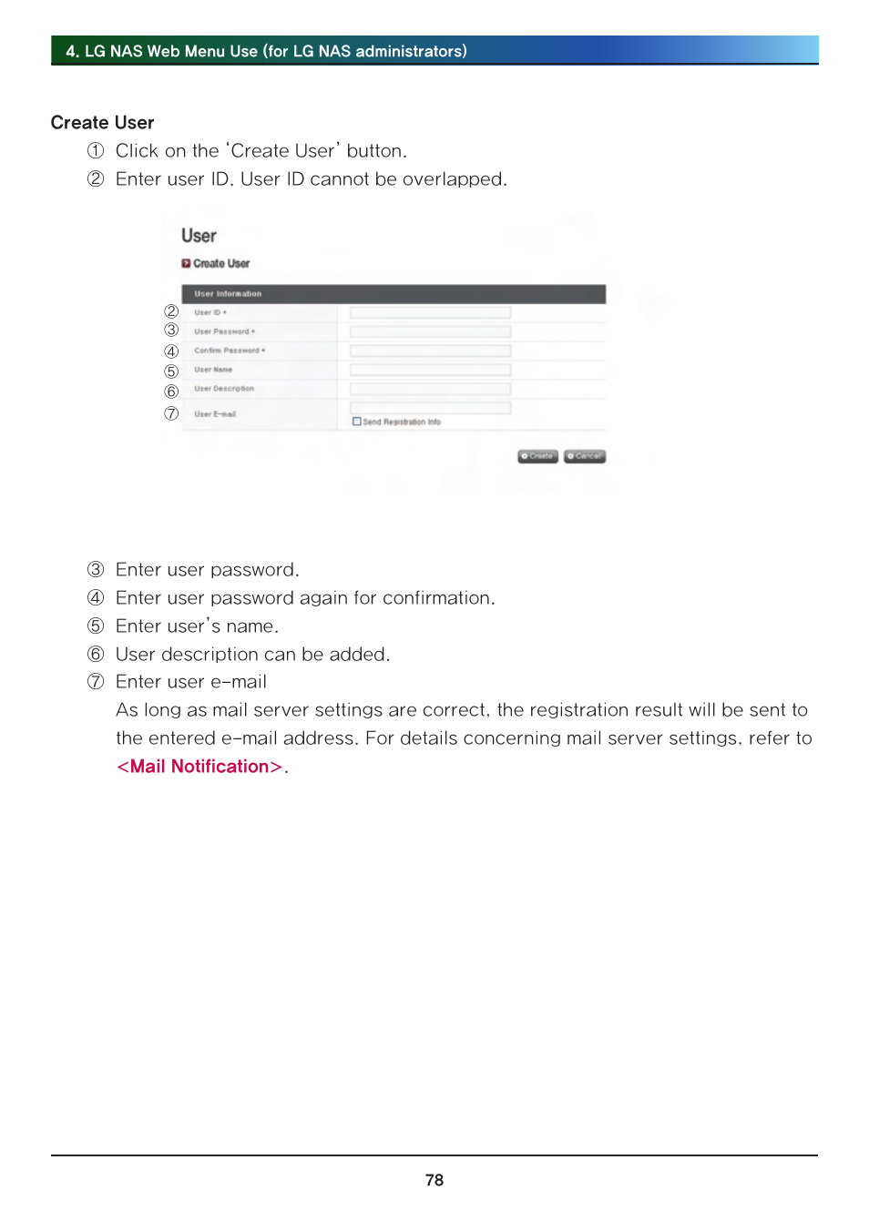 LG Network Attached Storage with built-in Blu-ray Rewriter N4B1 User Manual | Page 78 / 157