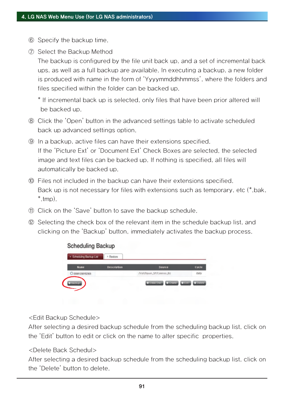 LG Network Attached Storage with built-in Blu-ray Rewriter N4B1 User Manual | Page 91 / 157