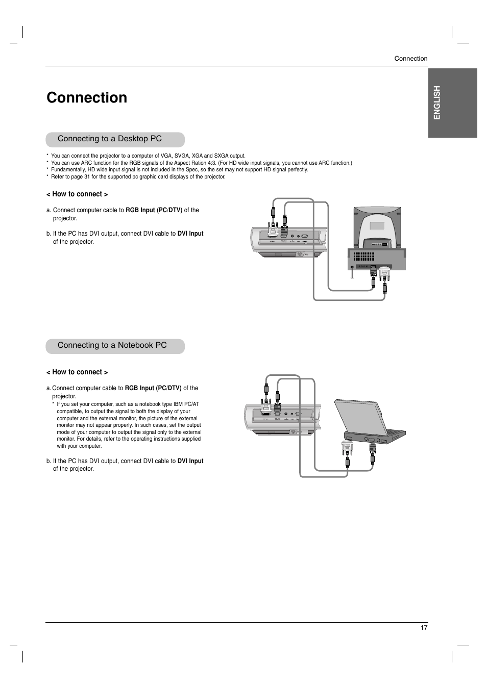 Connection | LG BX220-JD User Manual | Page 17 / 36