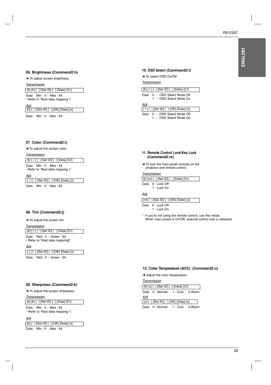 English | LG BX220-JD User Manual | Page 29 / 36