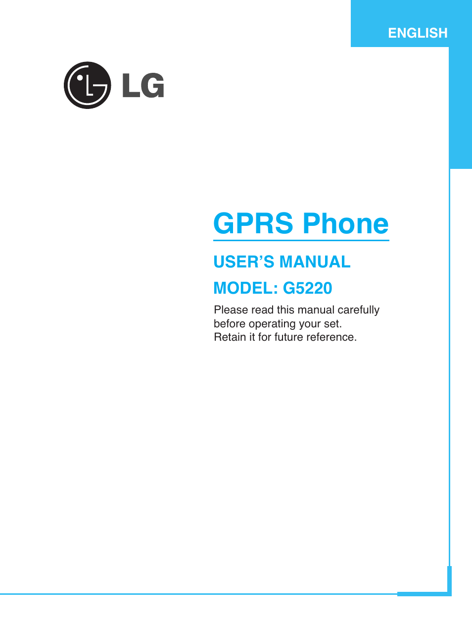 LG G5220 User Manual | 102 pages