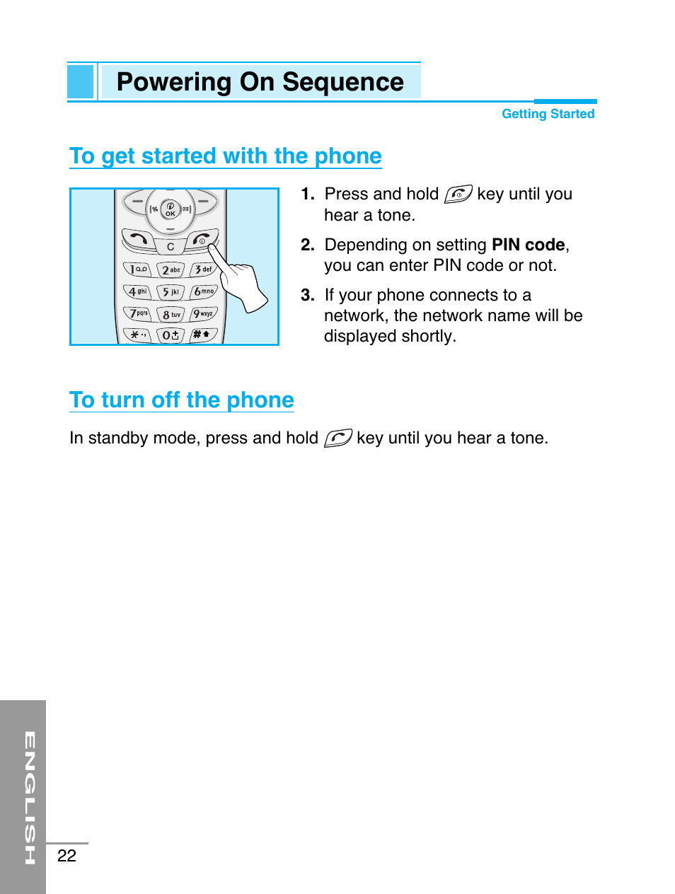 Powering on sequence | LG G5220 User Manual | Page 22 / 102
