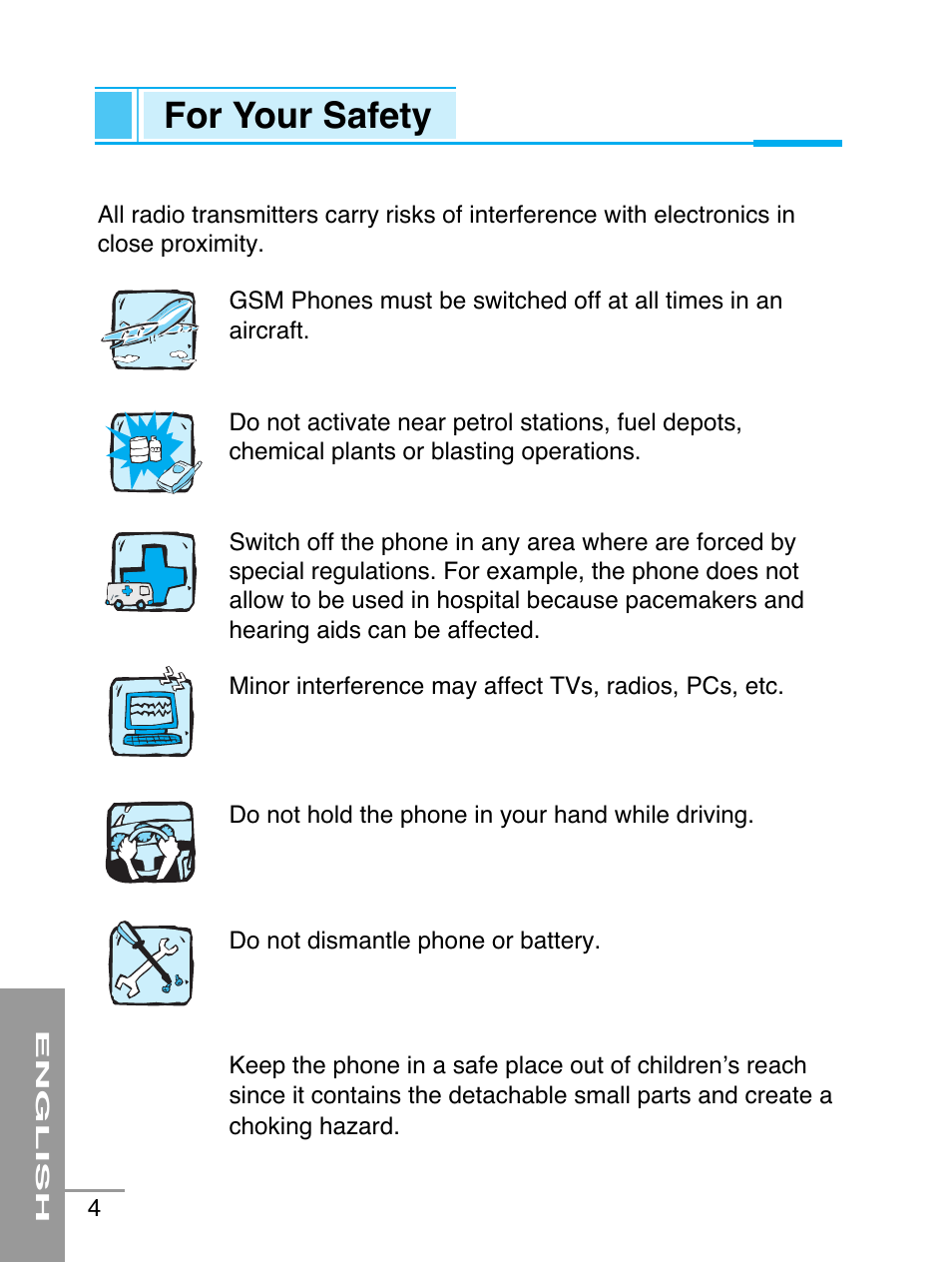 For your safety | LG G5220 User Manual | Page 4 / 102