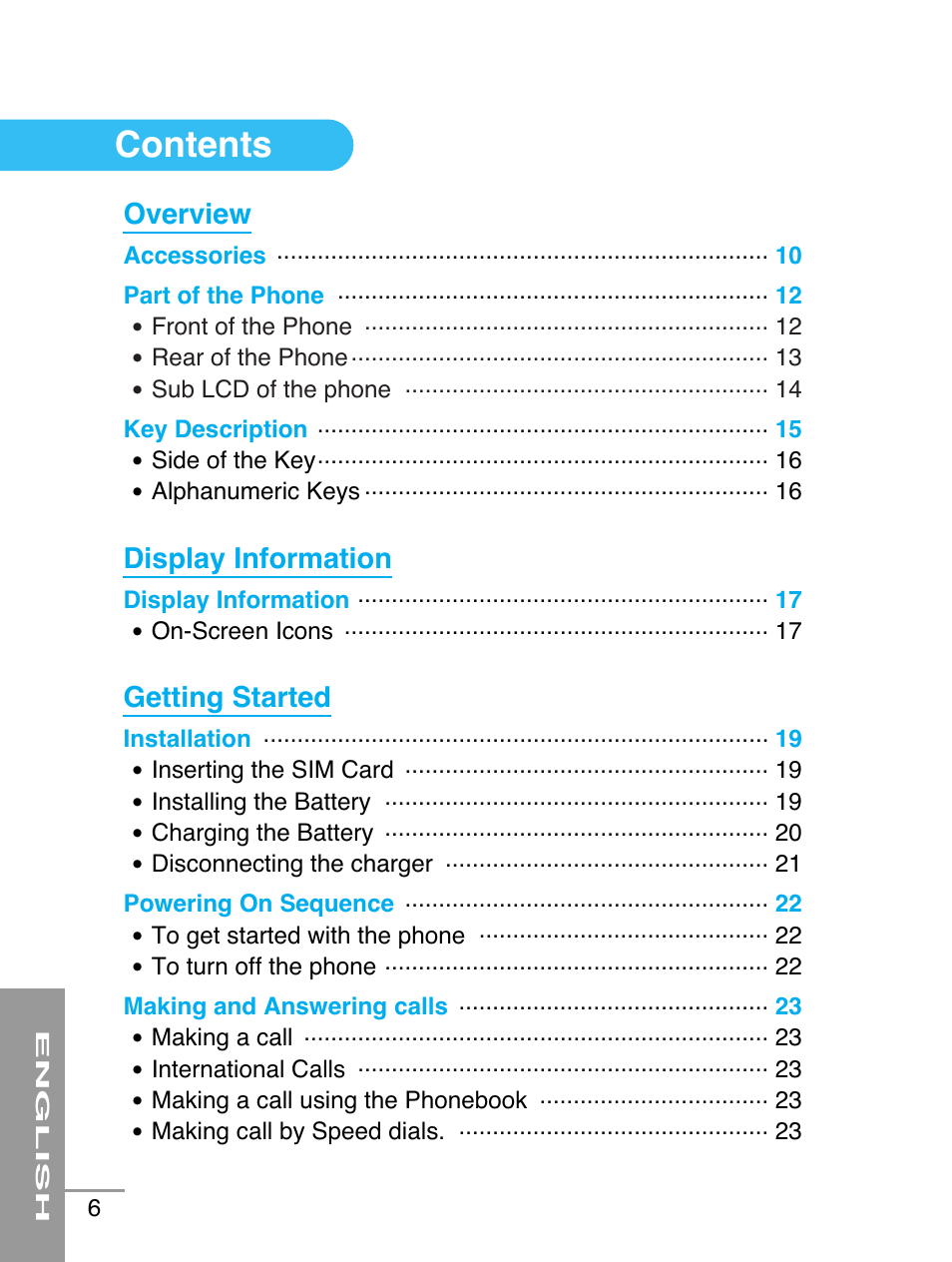 LG G5220 User Manual | Page 6 / 102